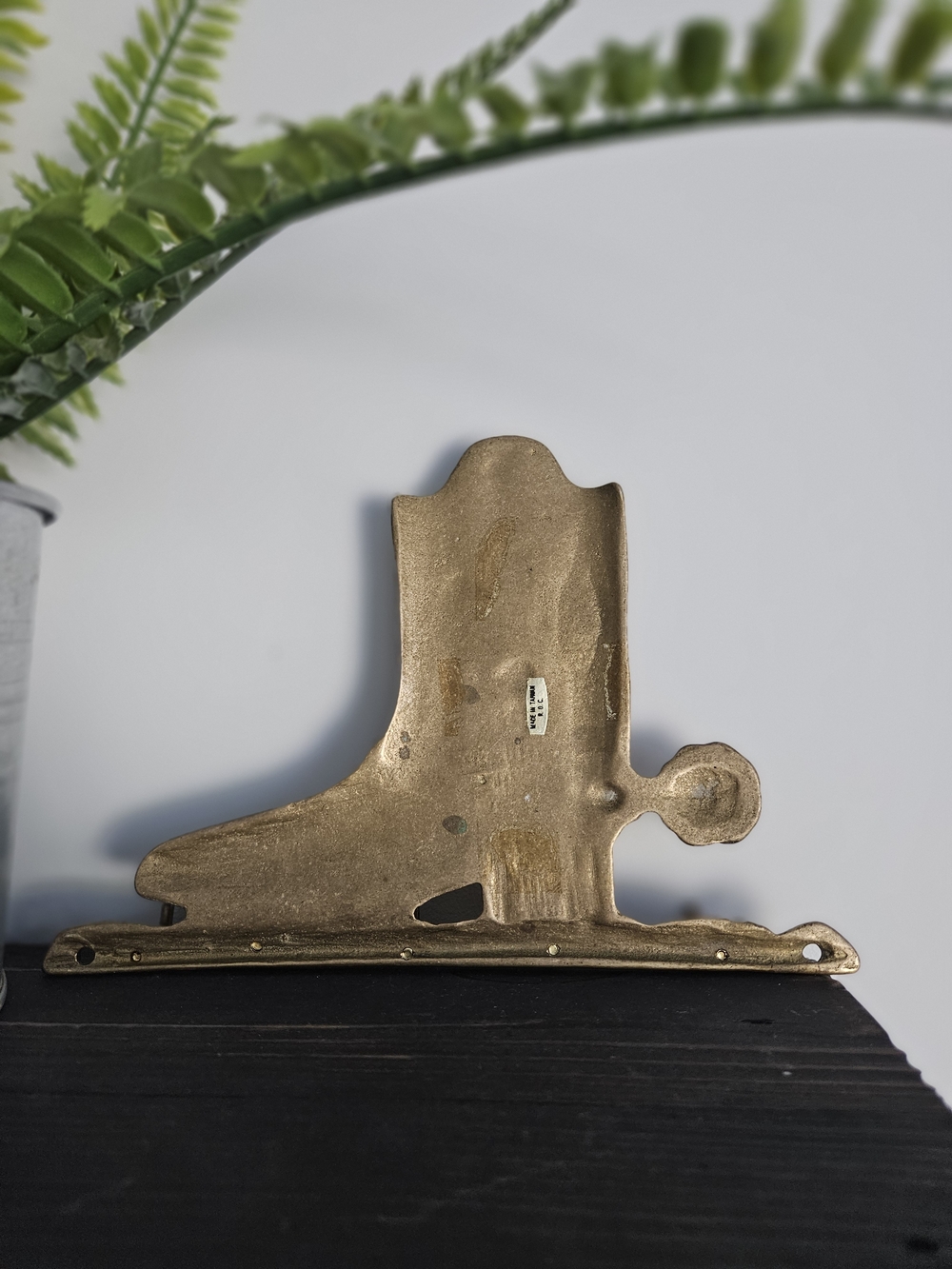 Brass Cowboy Boot Wall Hook - Western Boot Key Rack - Picture 3 of 3